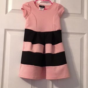 Pink and black dress